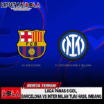 Laga Panas 6 Gol, Barcelona VS Inter Milan Tuai Hasil Imbang