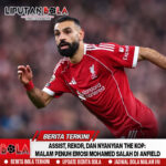 Assist, Rekor, dan Nyanyian The Kop: Malam Penuh Emosi Mohamed Salah di Anfield